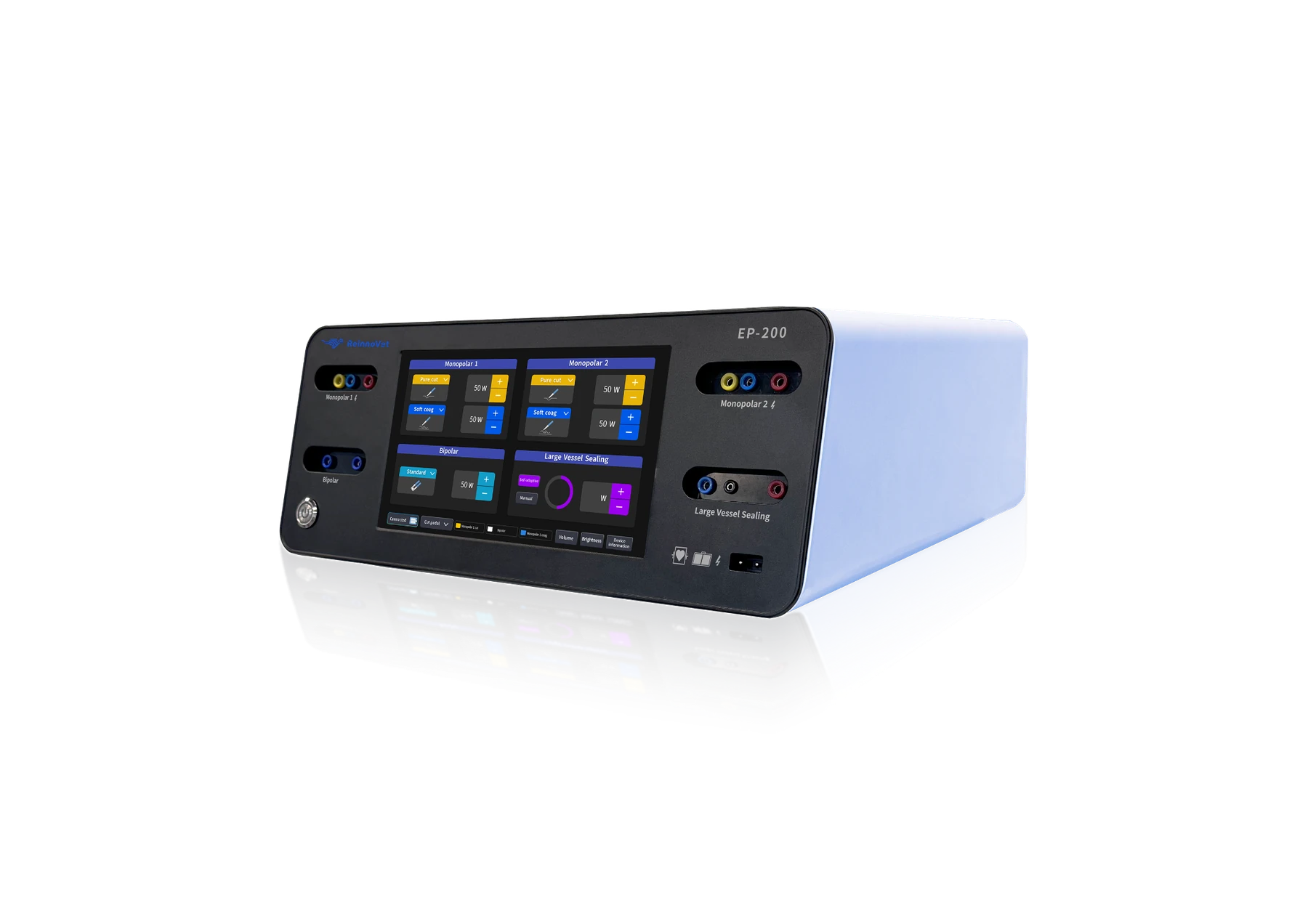EP-200 dark-front console with two monopolar ports