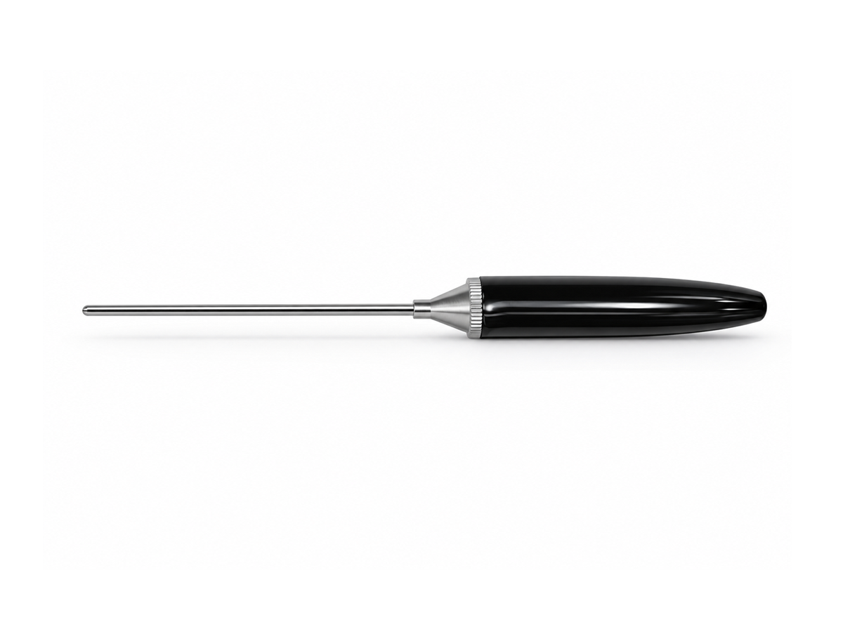 Temperature Probe with a black compact handle and metal probe