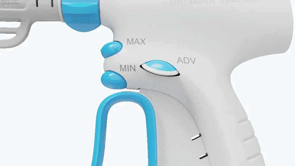 UG-100 MAX, MIN and ADV handpiece control positions