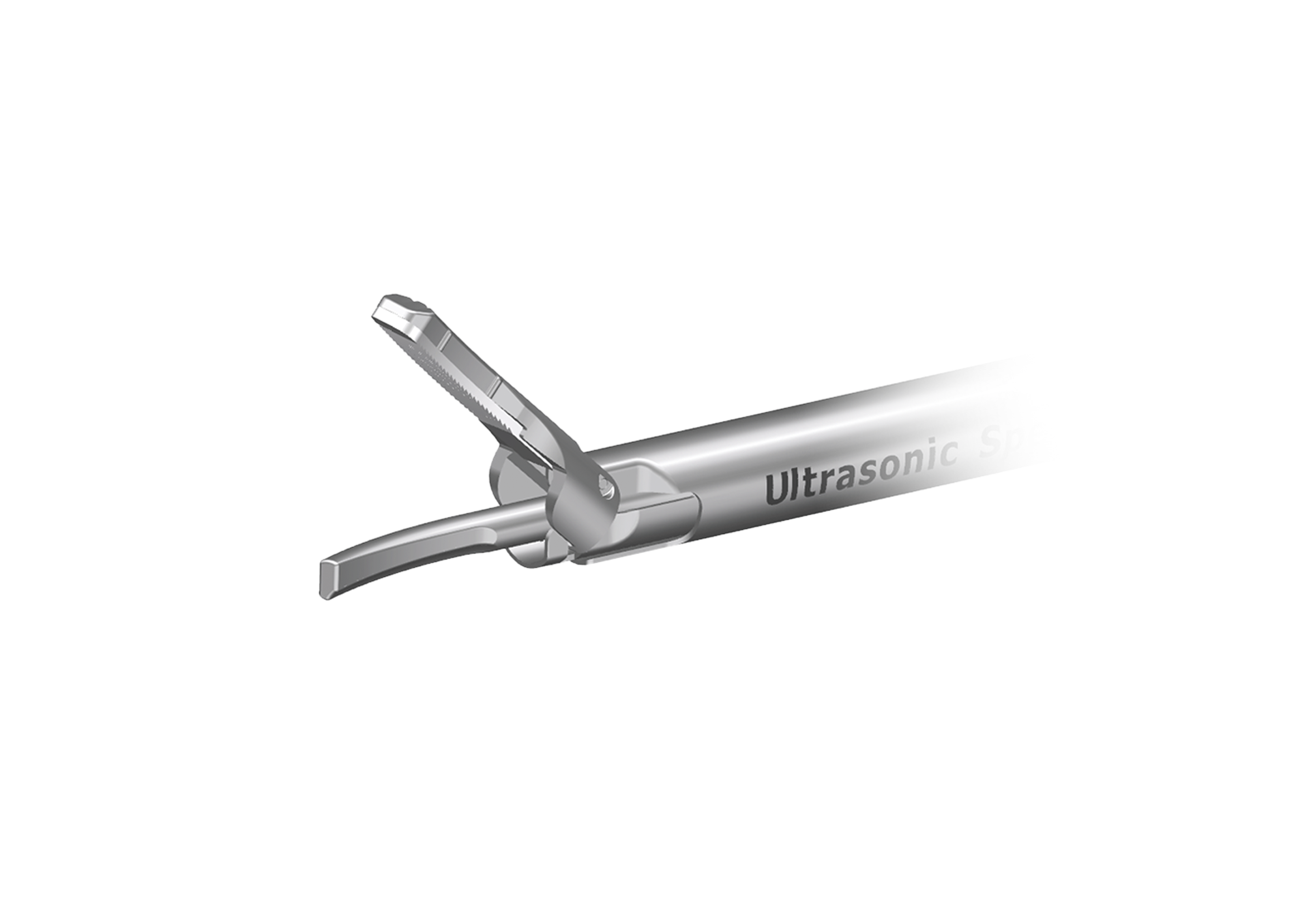 Close view of the UG-100 distal jaw and opposing tissue-contact surfaces